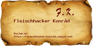Fleischhacker Konrád névjegykártya